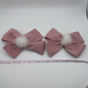Soft Pink Bow Hair Clip, Set of 2, New